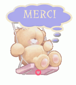 gif animé merci ourson